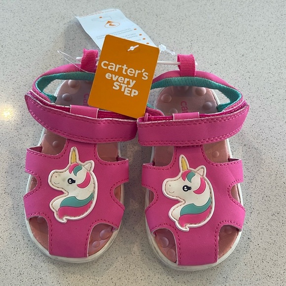 Carter's Other - NWT Carter’s Everyday Unicorn Pink Sandals Size 5